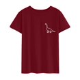 thumbnail image 3 of WEIYLL T Shirts for Women Small Dinosaur Print Red Blouse Sizes M, 3 of 3