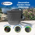 thumbnail image 2 of Suncast 14 x 12" Resin Decorative Hideaway Outdoor Garden Hose Storage Pot, Gray, 2 of 8
