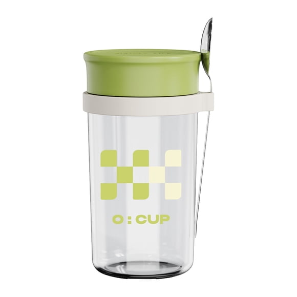 Lksixu Portable Graduated Breakfast Glass Jar And Coffee Cup With Lid Spoon Kitchen Gadgets