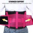 thumbnail image 3 of Unique Bargains Breathable Back Brace Lumbar Support Mesh Design Adjustable Straps Lower Back Brace Rose Red Size L, 3 of 7
