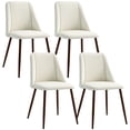 thumbnail image 1 of HOMCOM Dining Chairs Set of 4, Accent Chair with Velvet-touch Upholstery, 1 of 10