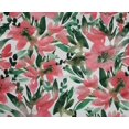 thumbnail image 4 of oneOone Tissu Polyester Lycra Rouge Feuilles & Floral Aquarelle Matériel de Robe Tissu Imprimé Tissu au Mètre 56 Pouces de Large, 4 of 4