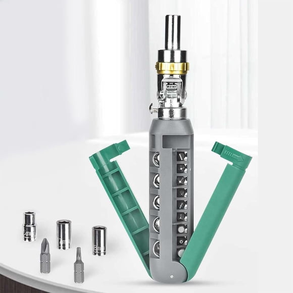 Multi-angle 14 In 1 Screwdriver Ratchet Plates Hand Shaped Screwdriver Screwdriver Screwdriver Bent Plums Crosss Screwdriver Head