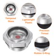 thumbnail image 4 of Unique Bargains 4pcs Air Compressor Oil Sight Glass G1" Male Aluminum Hex Head Oil Indicator Window, 4 of 5