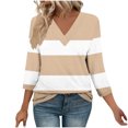 thumbnail image 1 of Fewfanhot Hauts pour Femmes Mode d'Automne Col en V Tenue de Bureau Décontractée Tunique Chandail Tenues, 1 of 9