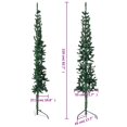 thumbnail image 3 of vidaXL Slim Artificial Half Christmas Tree with Stand Green 210 cm, 3 of 4