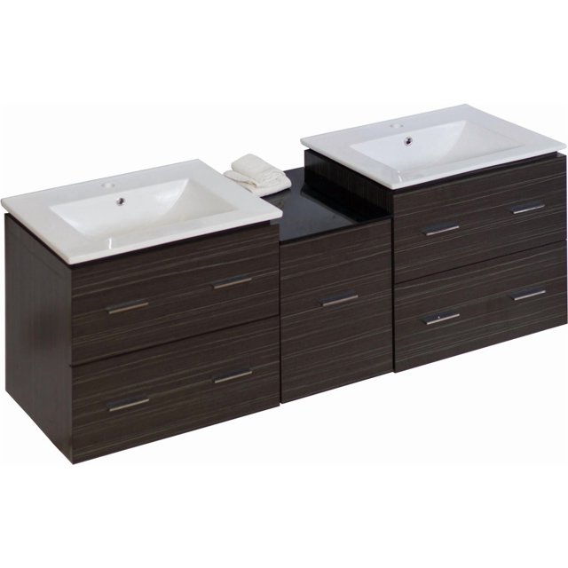 American Imaginations 61.5-in. W Vanity Set Grey AI-742