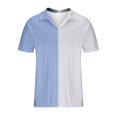 thumbnail image 3 of Styesk T-Shirts pour Hommes Pull à Boutons Manches Courtes Col Rabattu Chemise Haut Blouse, 3 of 4