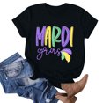 thumbnail image 4 of TIMIFIS T-Shirts pour Femmes Été Printemps Hauts Manches Courtes Coupe Classique T-Shirts Mode Imprimé Col Rond Tee Blouses, 4 of 5