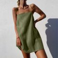 thumbnail image 1 of FcBaudy Robe Sans Manches à Encolure Carrée, Robes pour Femmes, Robes d'Été pour Femmes Mode Femmes Été Décontractée Unie avec Poches Camis Sans Manches Robe Mini Robe Femme, 1 of 6