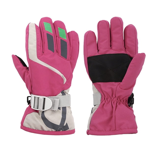 Agiferg Kids Ski Gloves Winter Warm Lining Snow Adjustable Waterproof Windproof Cold