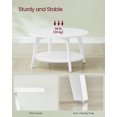 thumbnail image 4 of Snow White Table Basse Ronde à 2 Niveaux avec Rangement - 31,5 x 17,7 Pouces, Facile à Assembler pour Salon, 4 of 7