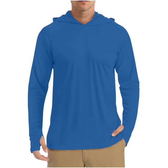 QIPOPIQ Men's UPF50+ Sun Protection Shirts, Quick Dry Long Sleeve Rash Guard, Athletic Running Workout Fishing Cooling Shirts Clearance