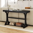 thumbnail image 2 of Gymax Narrow Console Table Vintage Accent Sofa Table w/ Open Storage Shelf Black, 2 of 10