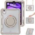 thumbnail image 1 of XYX for iPad Mini 7th/6th Gen Case 8.3 inch 2024/2021, 360 Rotating Hand Grip, Shoulder Strap, Heavy Duty Drop Protection, Khaki, 1 of 7