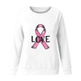 thumbnail image 4 of Chemises Décontractées Amples pour Femmes à Imprimé Ruban, T-Shirts à Manches Longues, Col Rond, Coupe Régulière, Blouses, chandail-Over, Manches Longues, P-20 Blanc TG, 4 of 4