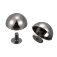 thumbnail image 1 of Unique Bargains Clous en Cuir à Tête Ronde Creuse avec Rivets à Vis 15x7,5 mm Noirs, Lot de 20, 1 of 5