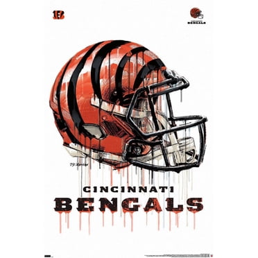 NFL Cincinnati Bengals - Drip Helmet 20 Wall Poster, 22.375" x 34"