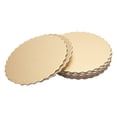 thumbnail image 2 of 10PCS Double Sided Pattern Round Cake Boards, Thicken Cardboard, Gold + Silver, Lace Decoration, Reusable Cake Trays for Wedding, Birthday Party, 2 of 8