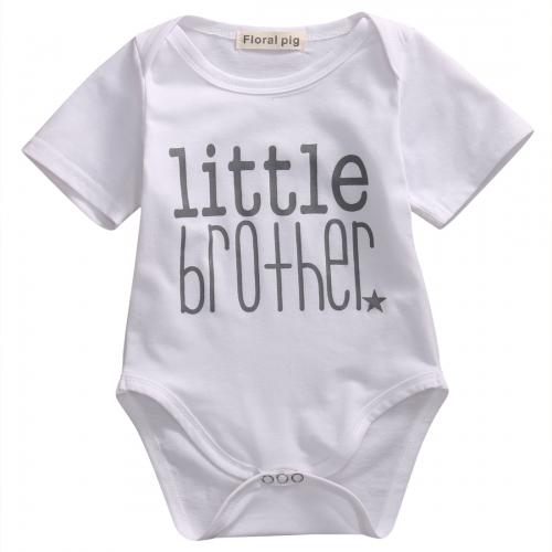Opperiaya T-shirt à Manches Courtes d'Été pour Bébé Garçon Lettre Combinaison Décontractée