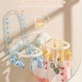 thumbnail image 3 of Foldable Clothes Dryer with 8 Clips, Windproof Laundry Hanger for Socks and Underwear, 3 of 7