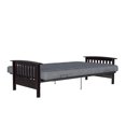 thumbnail image 3 of DHP Brixen Espresso Wood Arm Metal Futon Frame with 6-Inch Mattress, Full, Gray, 3 of 7