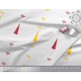 thumbnail image 2 of Soimoi Tissu Georgette Poly Jaune Tissu Imprimé Butidar Jamdani au Mètre 42 Pouces de Large, 2 of 2