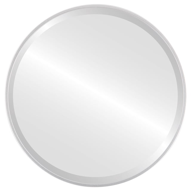 Singapore Framed Round Mirror - Silver Spray - 15" x 15"
