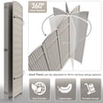 thumbnail image 4 of Sorbus 6 Panel Room Divider Tall Privacy Partition Screen Extra Wide Double Hinged Mesh Hand-Woven Folding Wall Divider - 6ft, 4 of 7