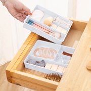 Cagogo Stackable Desk Organizer, 4 Compartment Thickened Plastic Storage Box, Office Supplies Organizer, Stationery Holder, Small Items Categorizer For Clutter-Free Desk And Workspace, Home Office