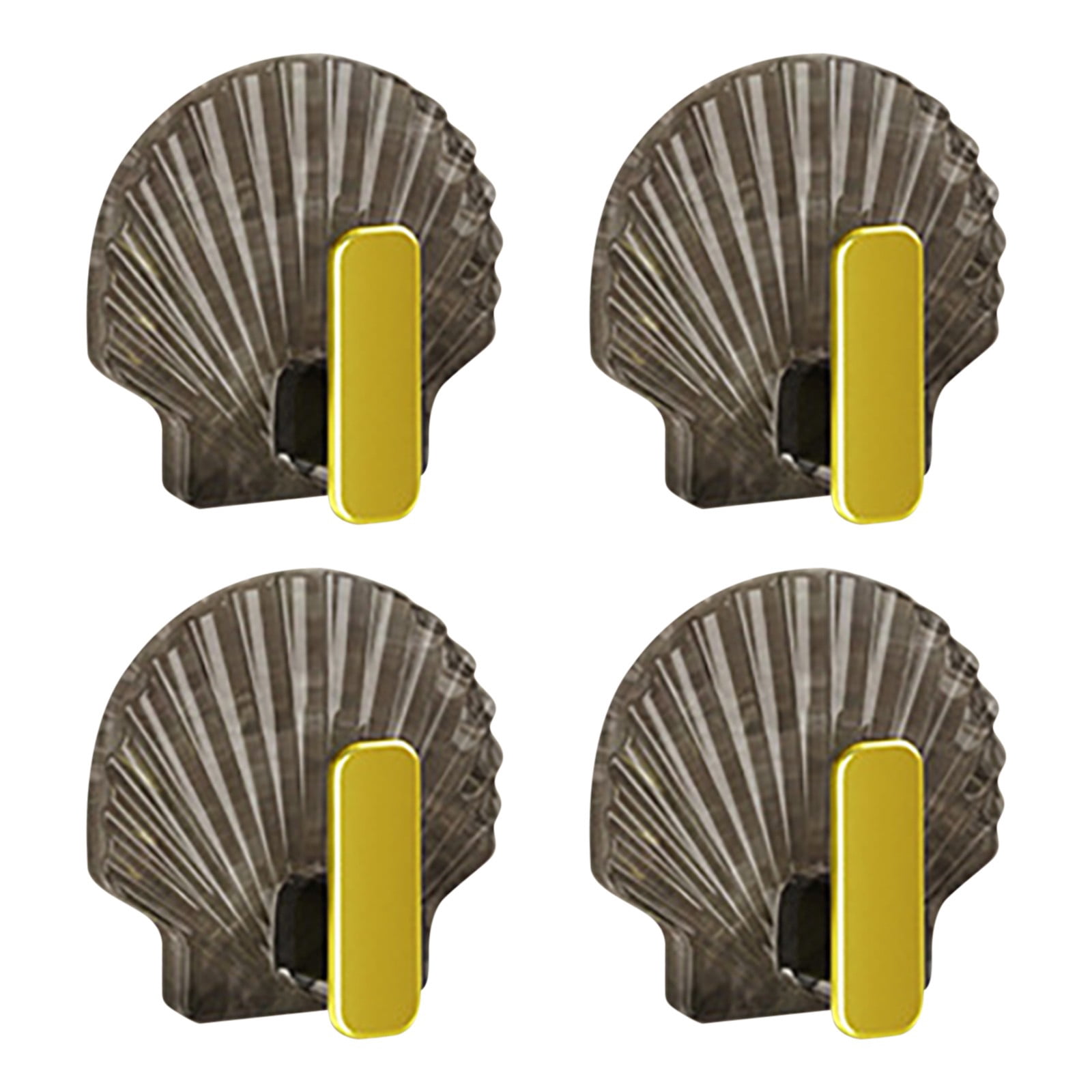 Door Back Hook Hanger Set 4 Pack Plastic Wall-mounted Storage Rack for Headphones Bags and Cords 5.4 cm x 5.4 cm