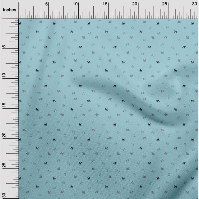 oneOone Cotton Poplin Fabric Dogs Animal Printed Craft Fabric BTY 56 Inch Wide