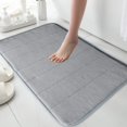 thumbnail image 1 of TopLLC Bathroom Rugs, Rugs for Living Room, Area Rug Thickened Fleece Floor Mats Quilted Kitchen Bathroom Foot Mats Solid Color Entrance Door Mats Foam Foot Mats 19.68x31.49in Blanket Blanket, 1 of 6