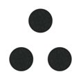 thumbnail image 1 of serony 1/2/3 Tapis de Table Rond Chauffe Résistant Anti-Écaillage à l'Huile Set de Table Lavable Hôtel Restaurant Théière Bol Tampon d'Isolation Noir 3PCS, 1 of 6