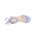 thumbnail image 4 of BLISSFUL STEP Sandales pour Femmes Unies d'Été à Talons Blocs à Lacets Violet 5,5, 4 of 7