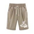 thumbnail image 4 of Aqestyerly Pantalon Capri en Coton et Lin Imprimé d'Été pour Femme, Tenue Décontractée, Très Grand, 4 of 6