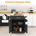 thumbnail image 4 of HOMCOM Foldable Kitchen Island with Storage Drawer, Rolling Utility Cart, 4 of 10