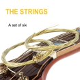 thumbnail image 3 of 6 Piece Bronze Guitar Steel Strings Accessory Steel String Warm for Acoustic yellow bronze, 3 of 8