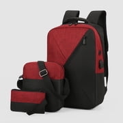 Suncoda Backpack Backpack, Backpack Three Piece Set, Large Capacity USB Student Backpack, Suitable for School and Outdoor Travel, Computer Bag for Men and Women with Large Capacity