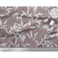 thumbnail image 2 of Soimoi Poly Georgette Fabric Texture,Leaves & Black Sketch Flower Print Fabric by Yard 52 Inch Wide, 2 of 3