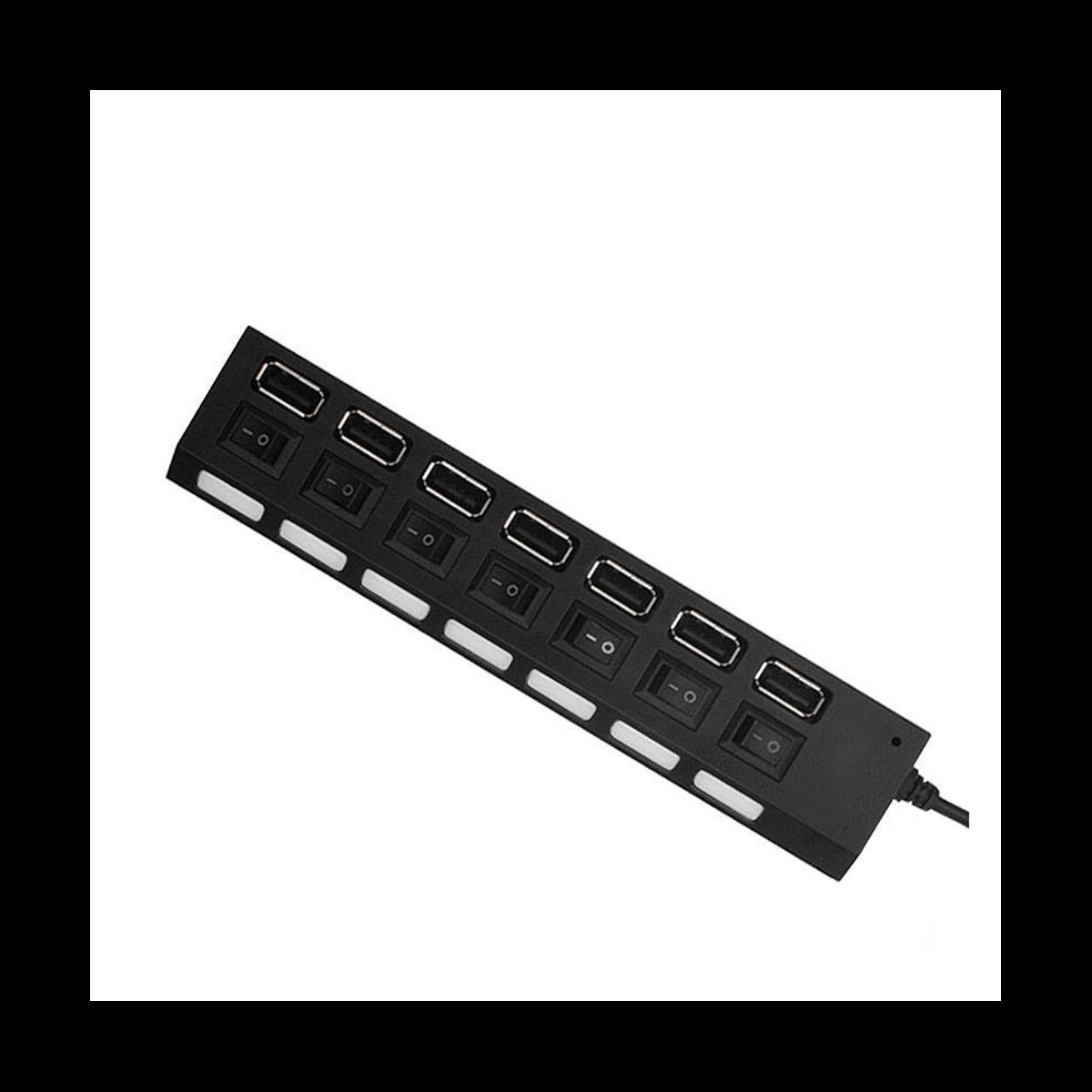 USB Hub 2.0 USB Splitter Multi Hub Adapter USB Several Ports Power Adapter with Switch Accessories for PC Laptop,Black,1 x USB Splitter,Black