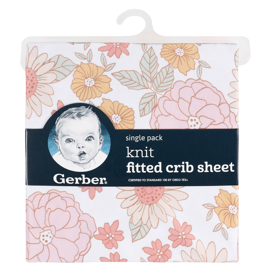 Gerber Infant Knit Crib Sheet Whales