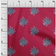 thumbnail image 1 of oneOone Viscose Jersey Fabric Leaves Block Print Fabric BTY 60 Inch Wide, 1 of 5