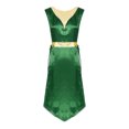 thumbnail image 3 of Nyeemya Robe de Danse Sans Manches Métallique Ourlet Irrégulier Vert L/TG, 3 of 7