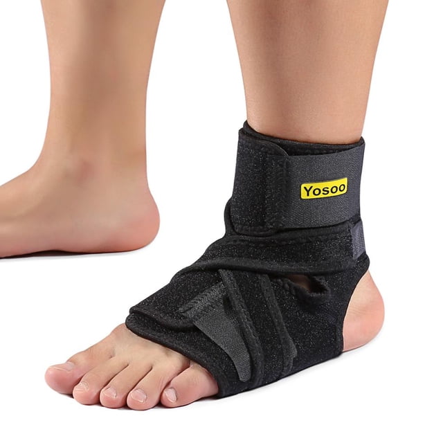 WALFRONT Breathable Adjustable Compression Foot Drop Ankle Brace Support Stabilizer,Foot Support Stabilizer