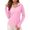 thumbnail image 3 of Sentmoon Chandails d'Entraînement pour Femmes, Vêtements Rafraîchissants de Protection Solaire pour Femmes, Couleur Unie, Manches Longues, Col Ras du Cou, Respirant, Coupe Régulière, Vestes pour Femmes pour un Usage Décontracté et Quotidien S, 3 of 7