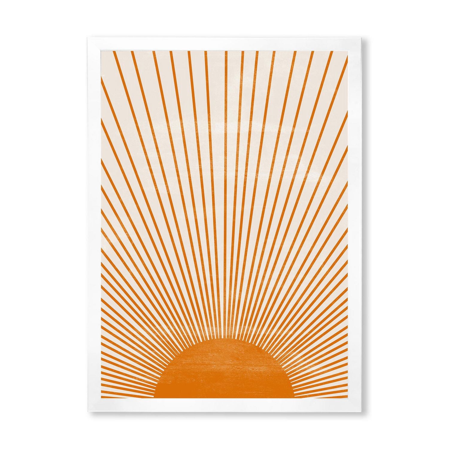 Designart Imprimé soleil orange III Art mural encadr