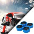 thumbnail image 4 of Baohd 4x 26.5mm Racing Tire Metal Wheel Rim For 1/28 Wltoys K969 K979 K989 Metal Upgraded Color silver+green, 4 of 6