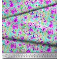 thumbnail image 3 of Soimoi Polyester Crepe Fabric Flower Watercolor Fabric Prints by Yard 52 Inch Wide, 3 of 3