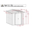 thumbnail image 4 of Arrow Classic Steel Storage Shed, 6x7, Gris pâle, 4 of 9